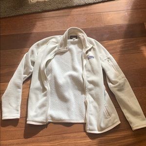 Cream Patagonia zip up fleece! Perfect condition!
